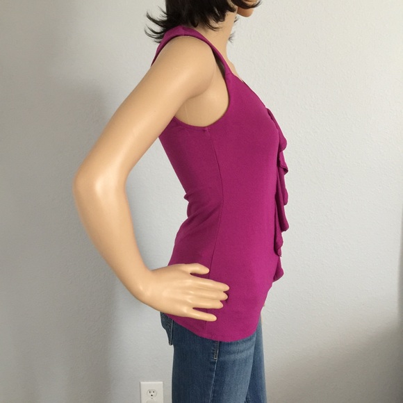 WHBM Purple Ruffle Blouse - Picture 4 of 6